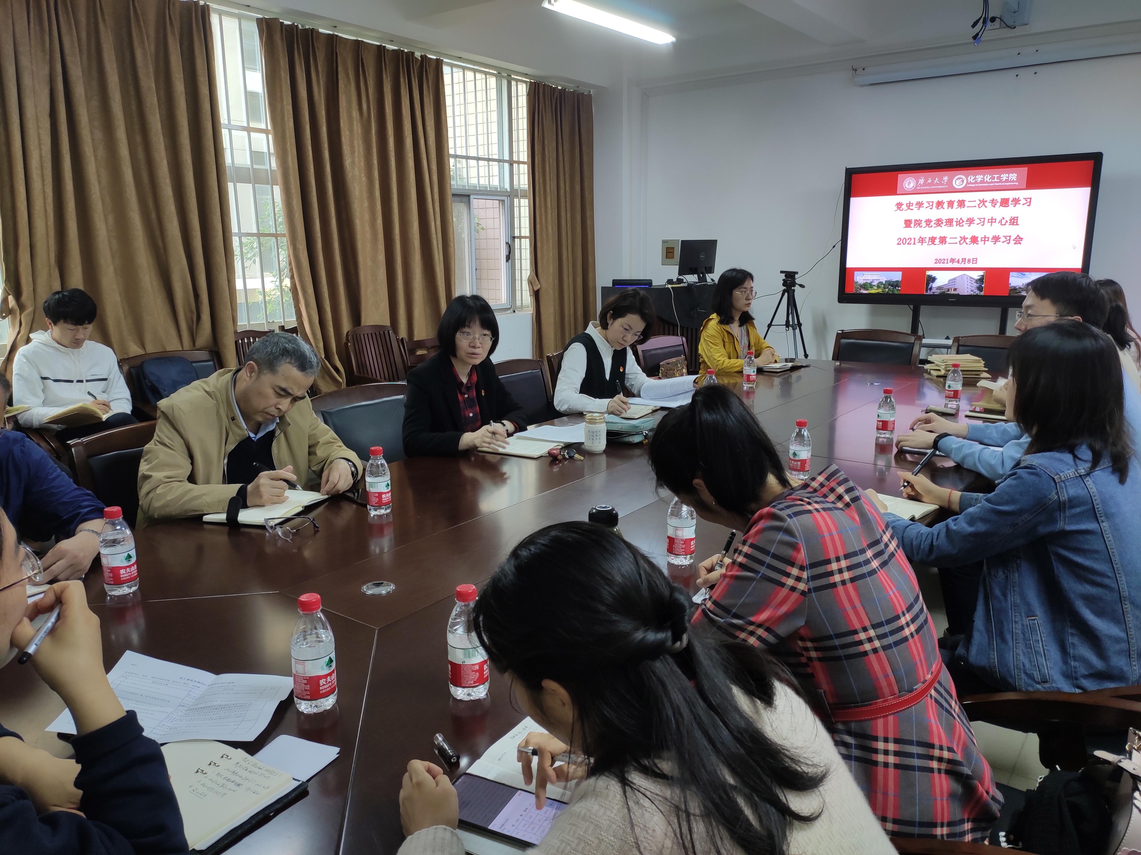 3003新葡的京集团网址党委理论学习中心组开展第二次党史学习教育专题学习会